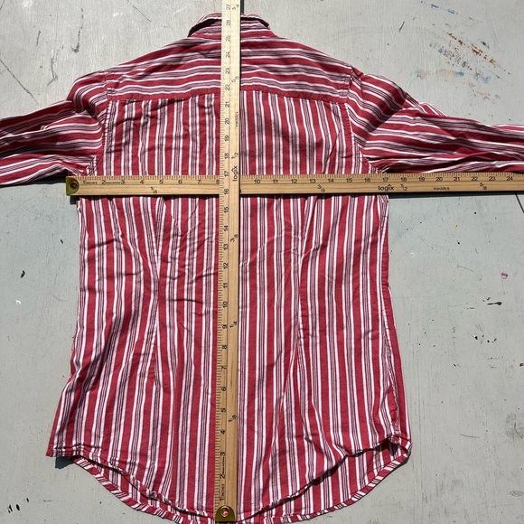 Women's Tommy Hilfiger Shirt Red Striped S Preppy 90s Normcore Yacht Collegiate - Picture 9 of 11